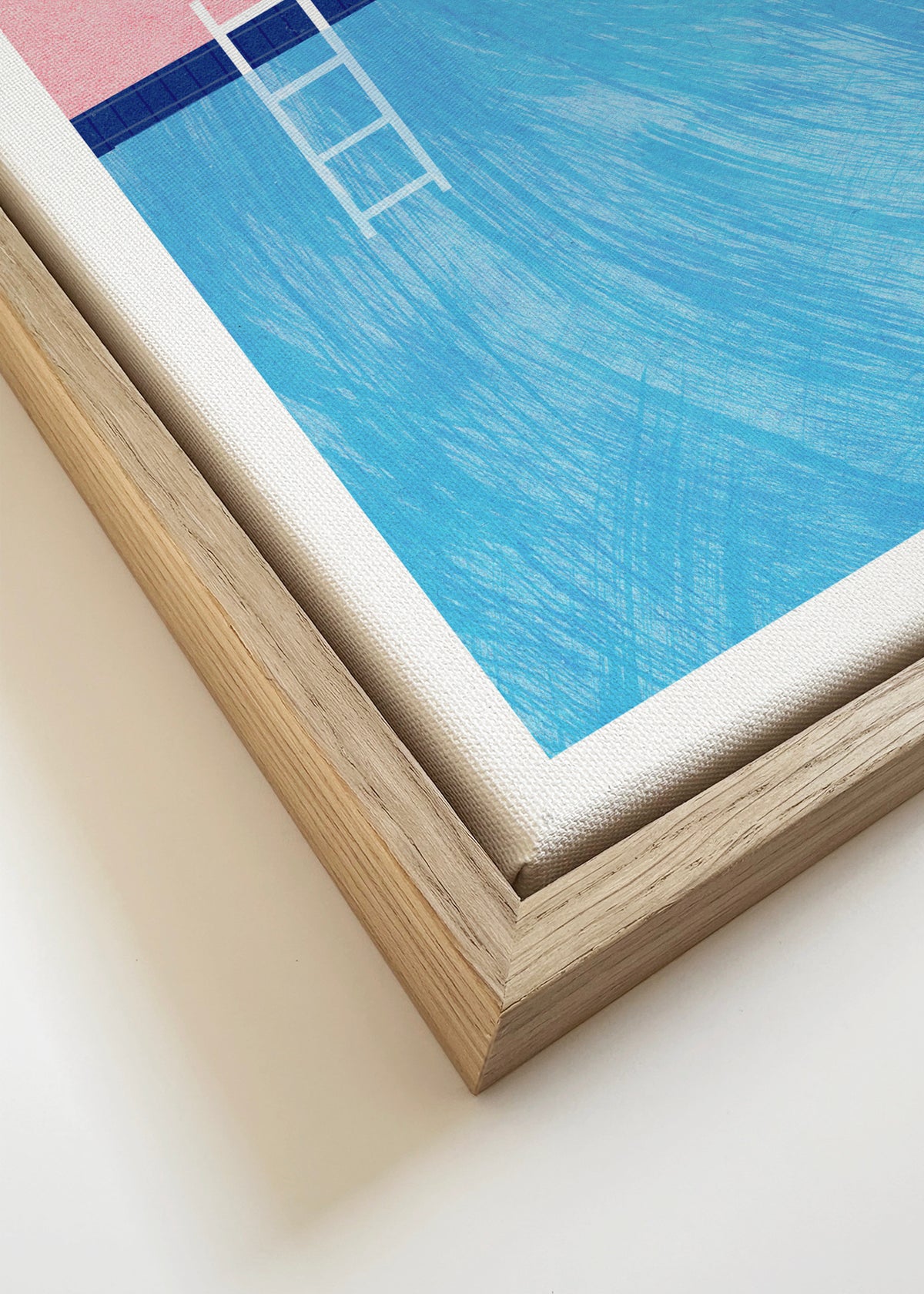 Swimming Pool II - Framed canvas detail