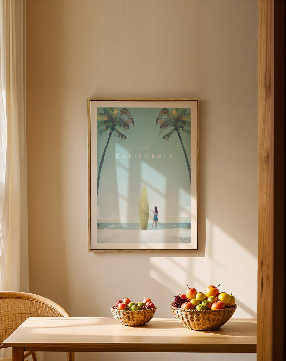 California - Framed canvas in an interior