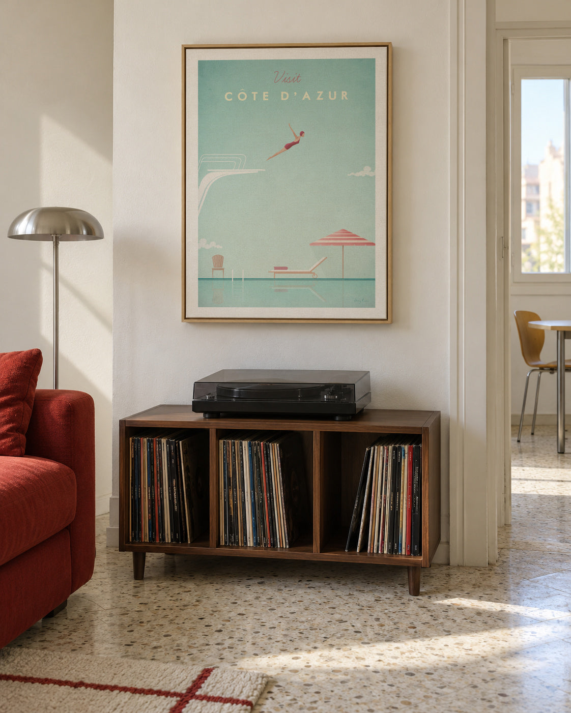 Cote d'Azur - Framed canvas in an interior