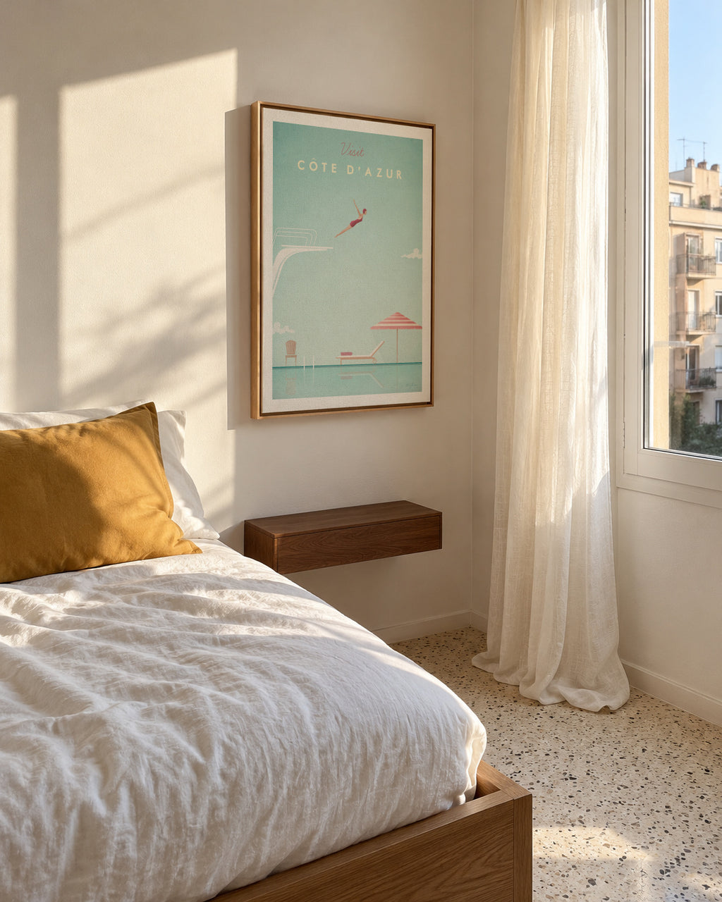 Cote d'Azur - Framed canvas in an interior