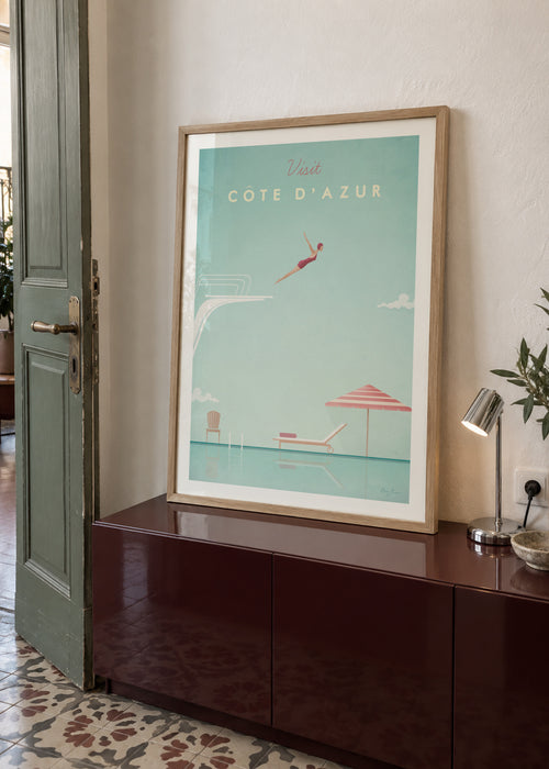 Cote d'Azur - Framed poster in an interior