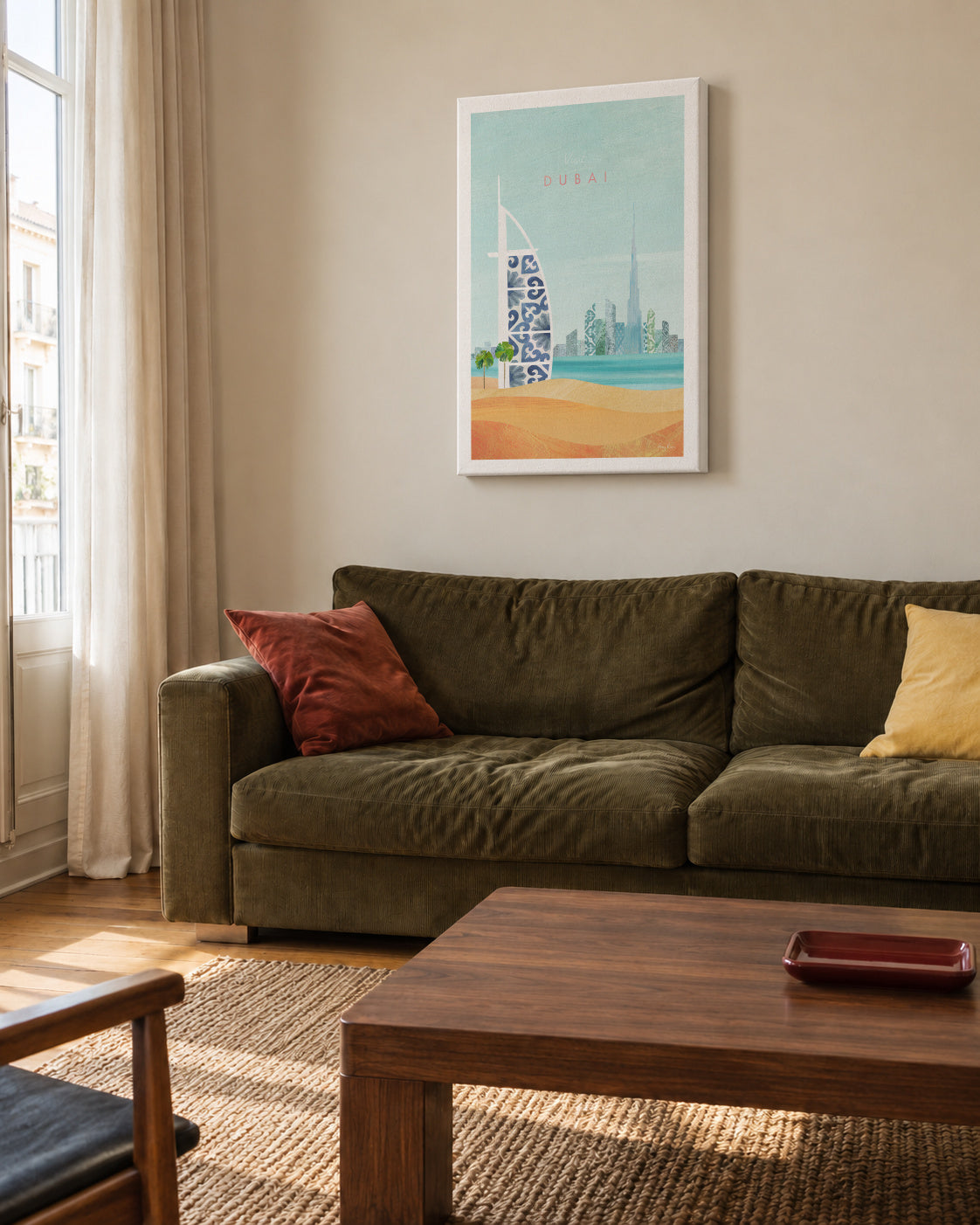 Dubai - Unframed canvas in an interior