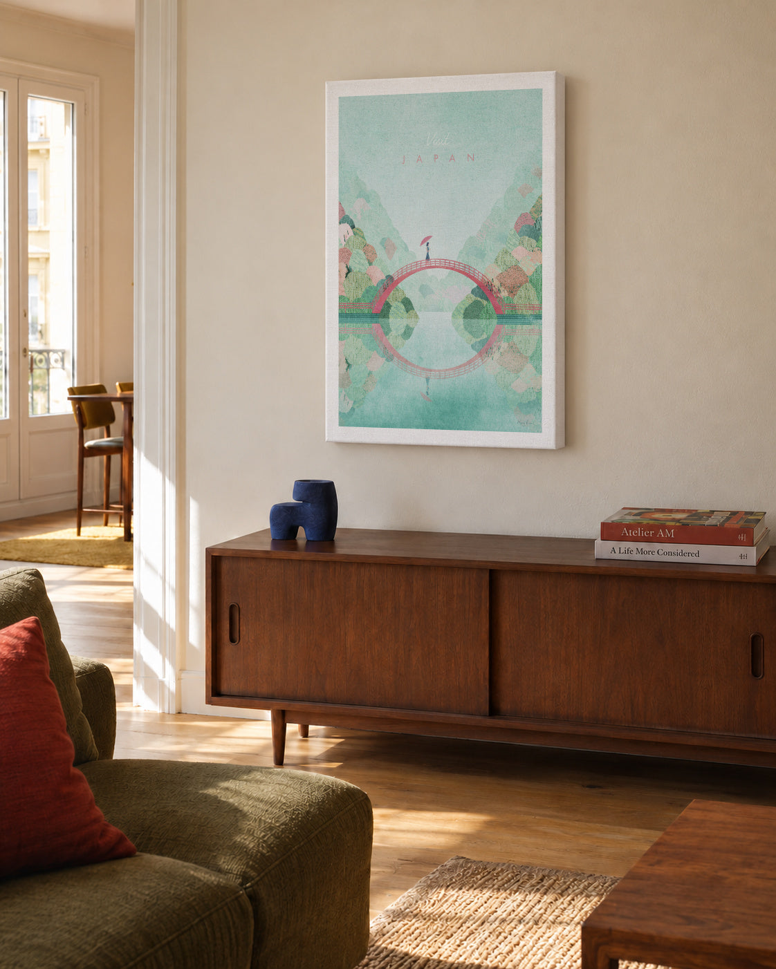 Japan II - Unframed canvas in an interior