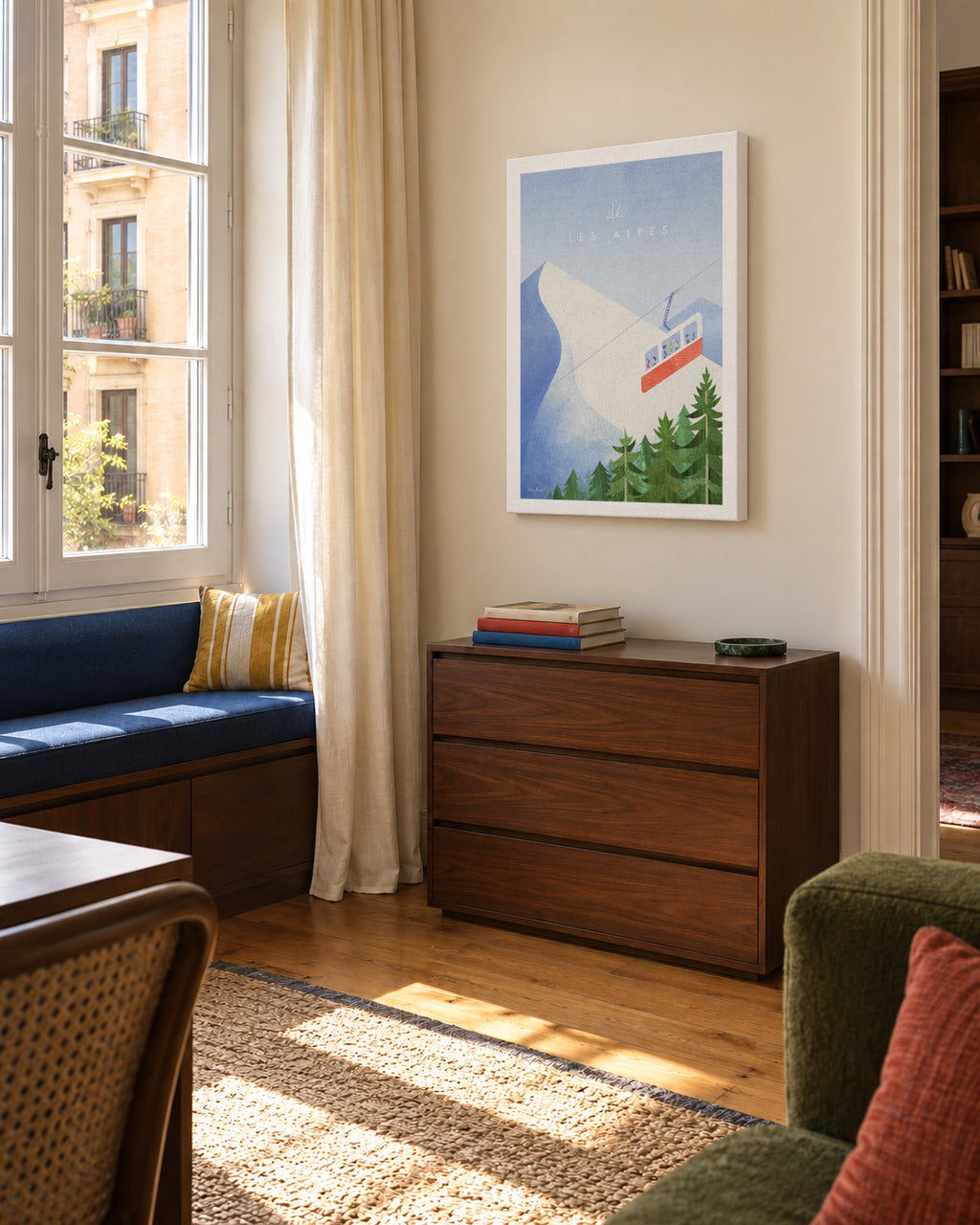 Les Alps - Unframed canvas in an interior