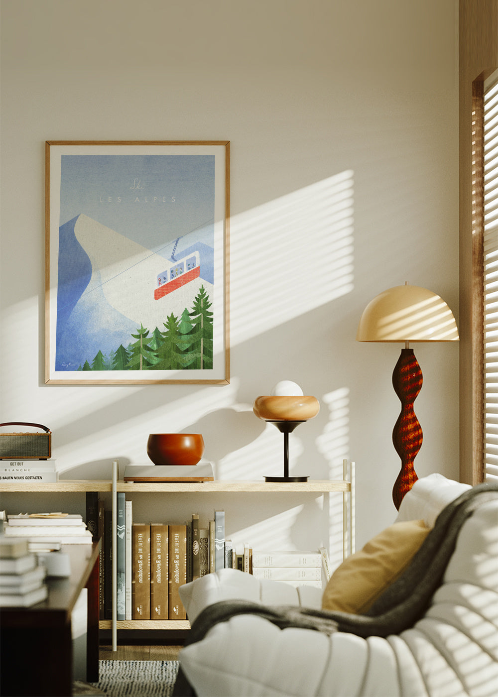 Les Alps - Framed poster in an interior