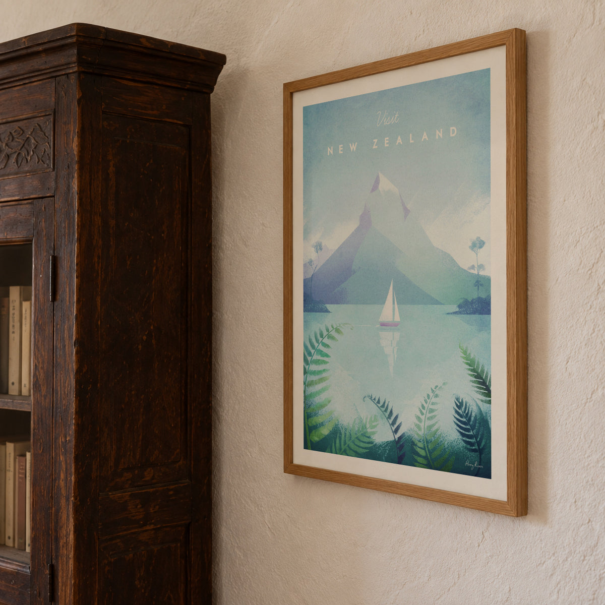 New Zealand - Framed poster detail