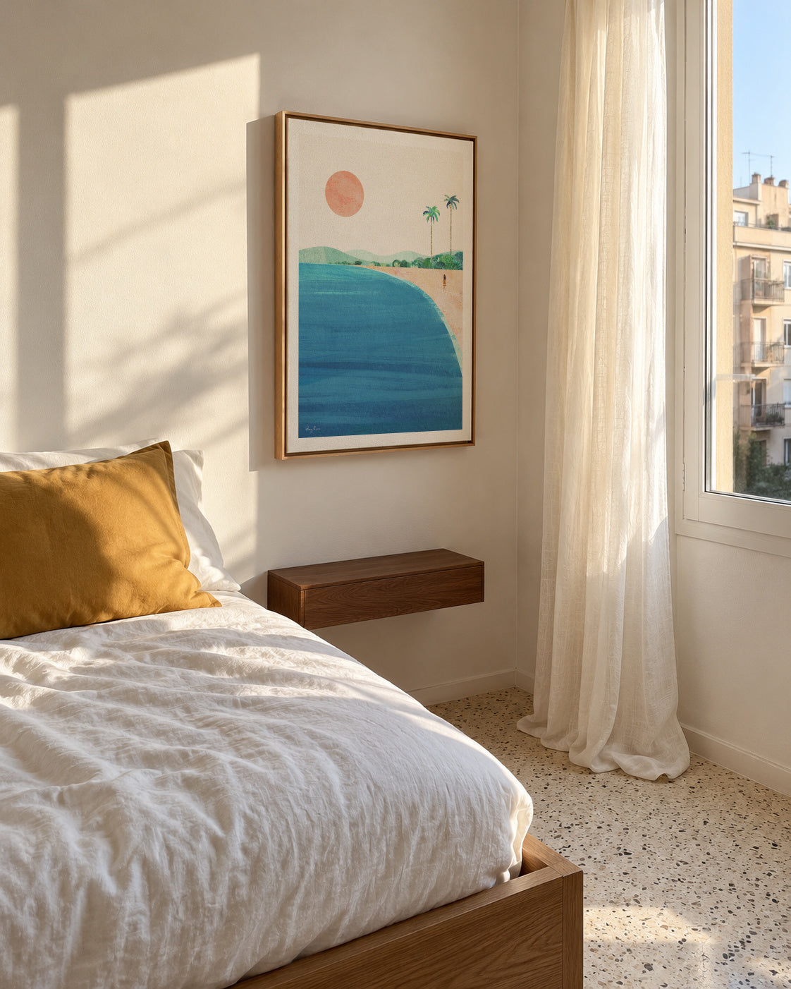 Paradise - Framed canvas in an interior