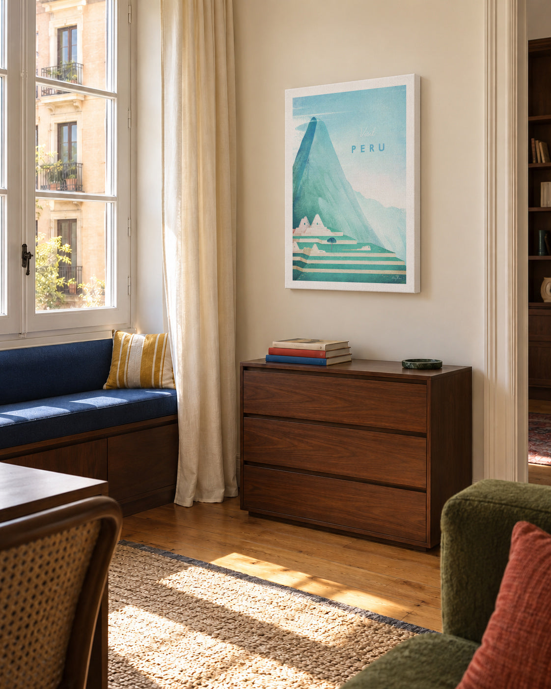 Peru - Unframed canvas in an interior
