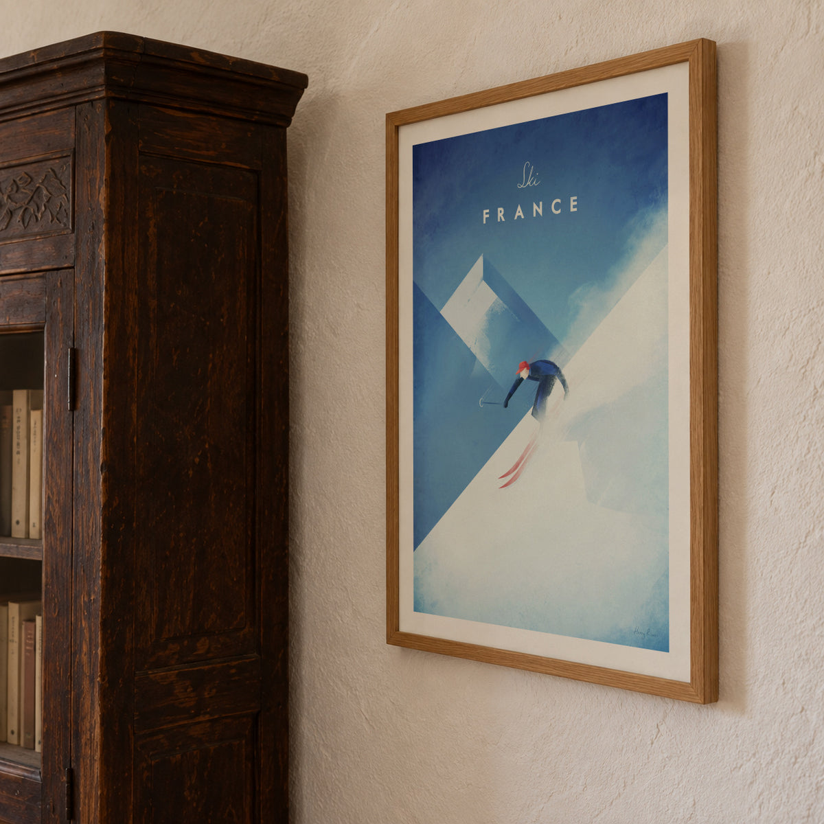 Ski France - Framed poster detail