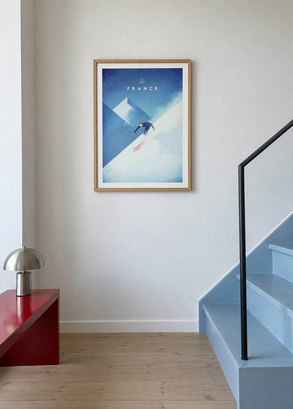Ski France - Framed poster in an interior