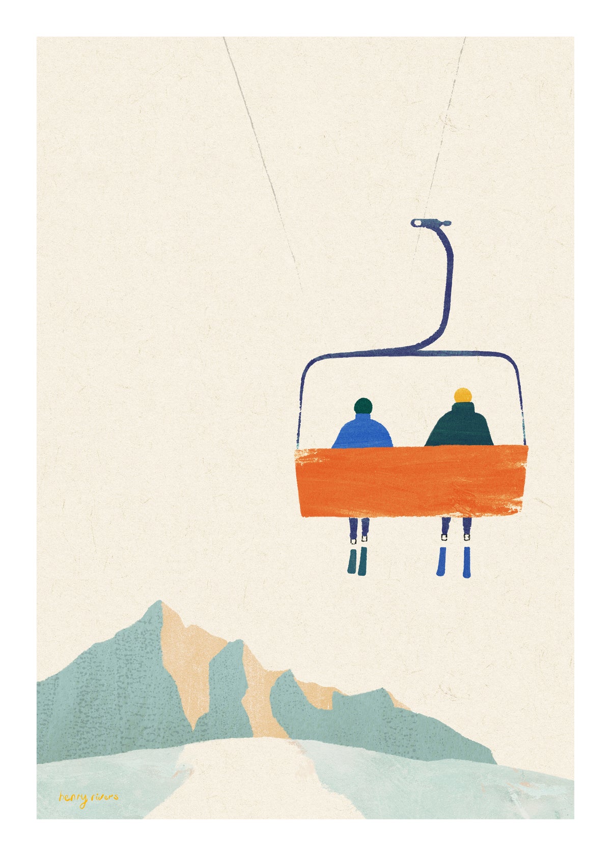 Ski day - chairlift - Obra sin marco
