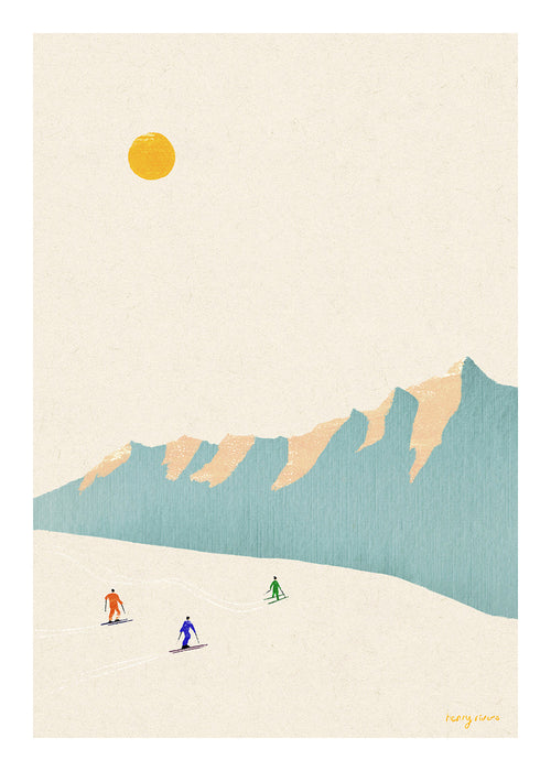 Happy skiers