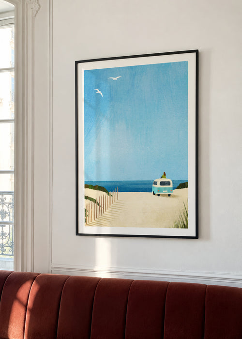 Van life - ocean view - Poster en ambiente