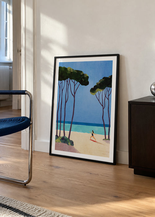 Beach yoga - Poster en ambiente