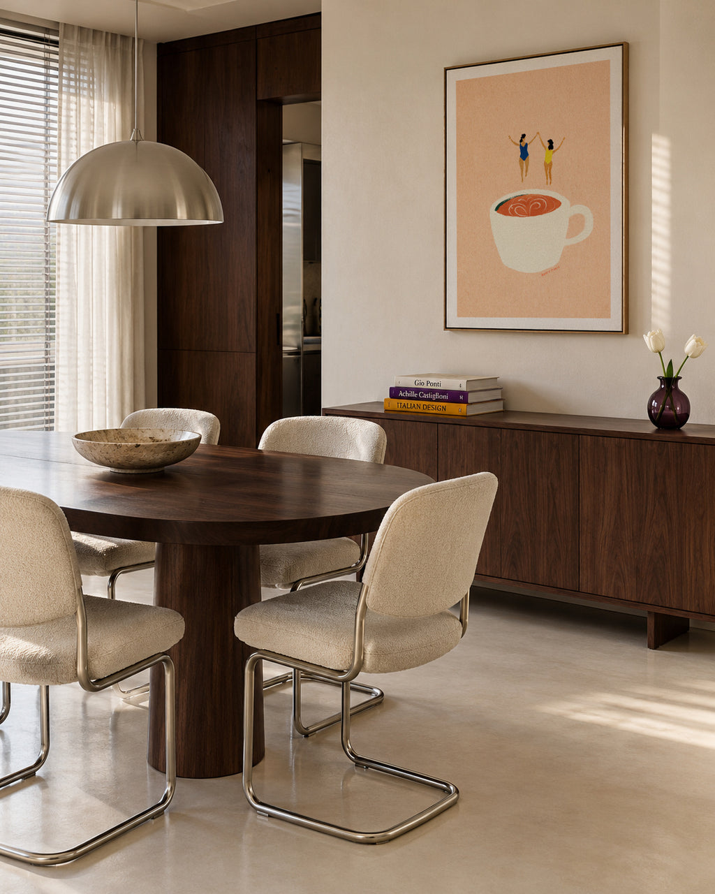Coffee Party - Framed canvas in an interior