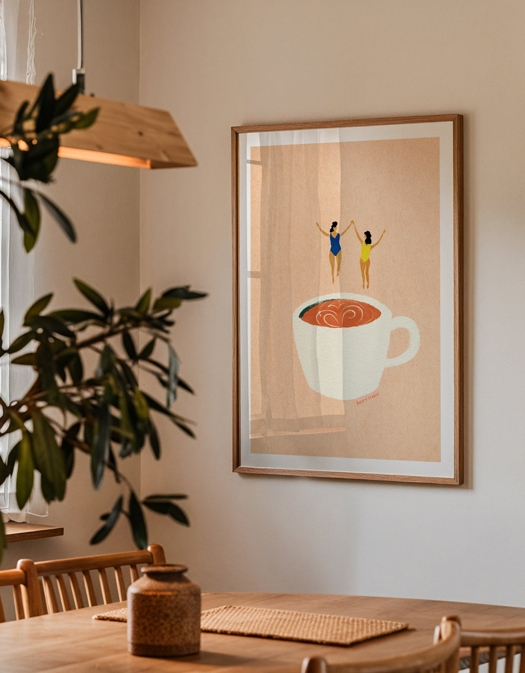 Coffee Party - Framed poster detail