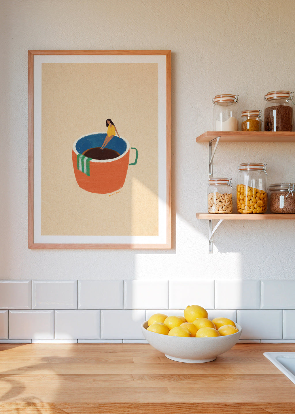 Espresso dip - Framed poster in an interior