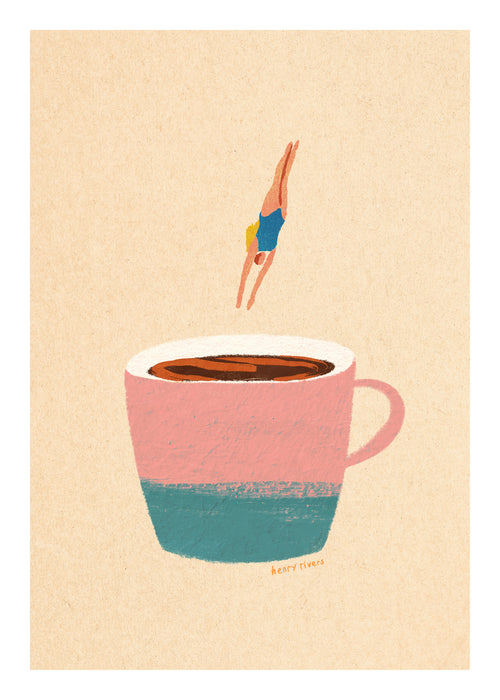 Hello Coffee - Unframed art print
