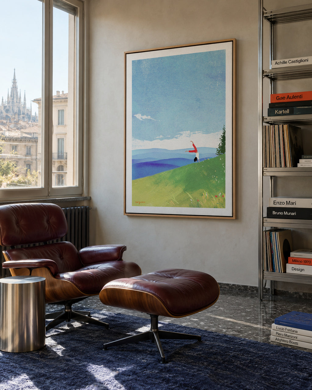 Hello summer - Framed canvas in an interior