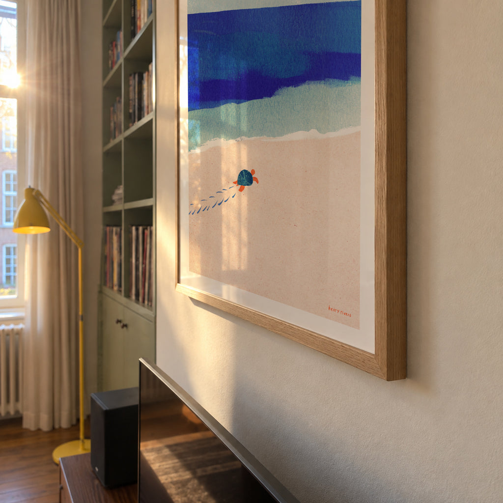 Following the sun - Framed poster detail