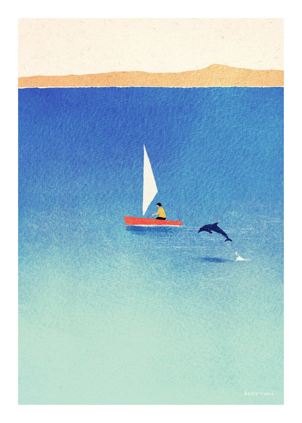 My dolphin friend - Unframed art print
