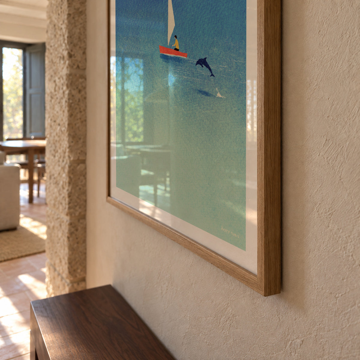 My dolphin friend - Framed poster detail