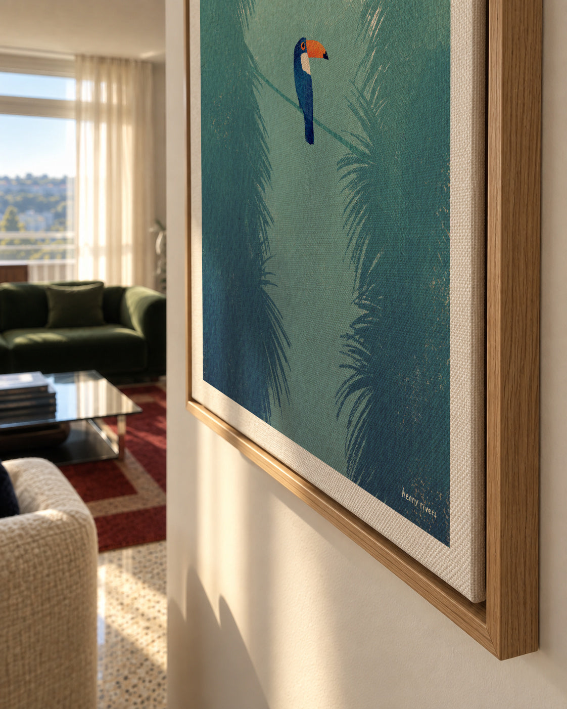 Toucan - Framed canvas detail