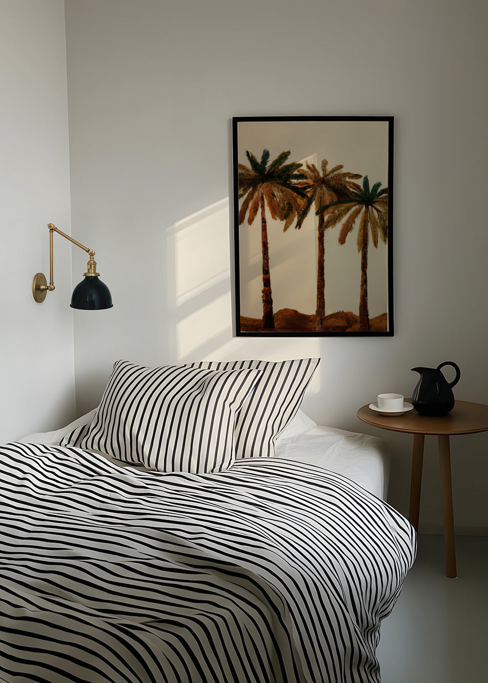 Palm trio - Framed poster in an interior