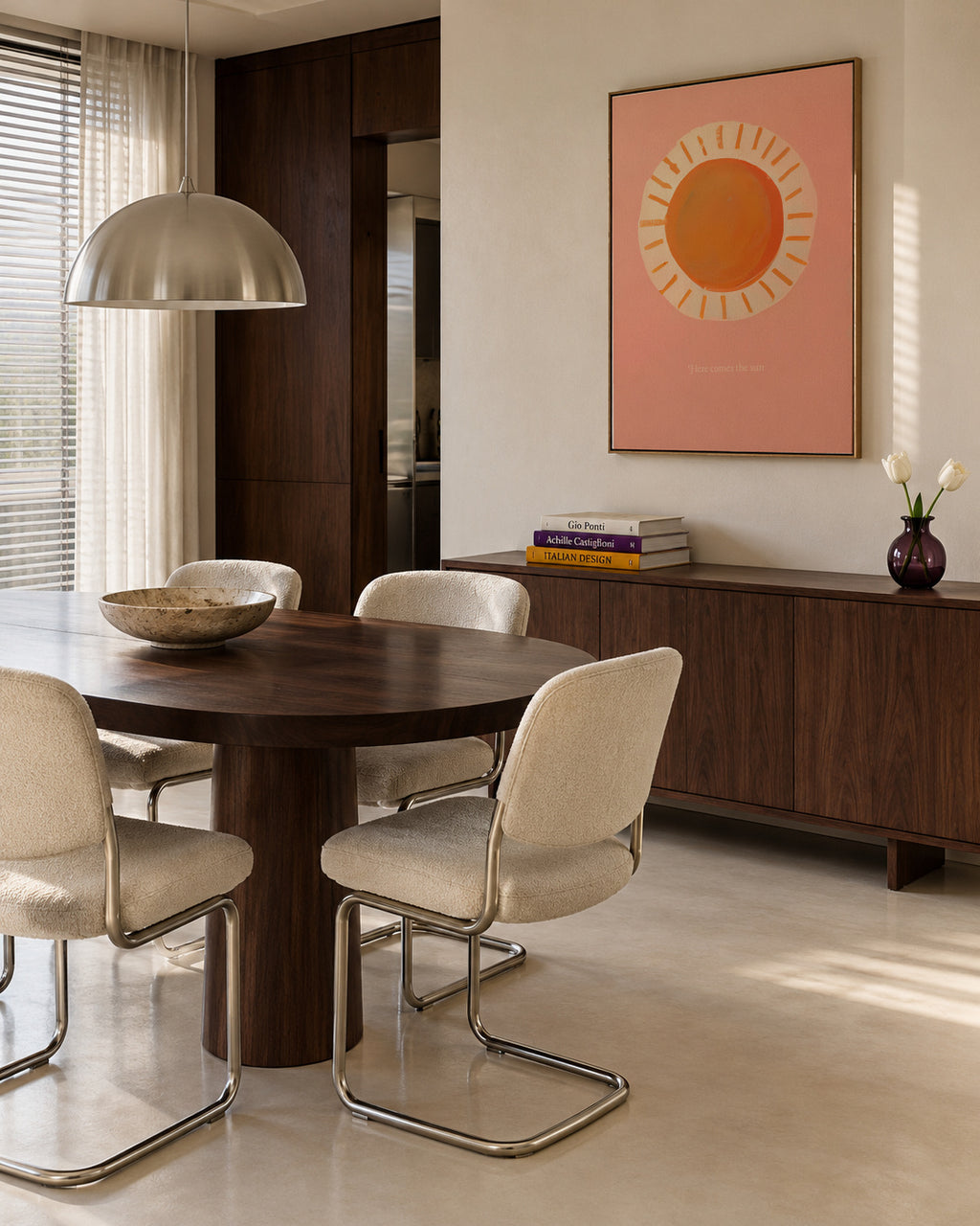 Here comes the sun - Framed canvas in an interior