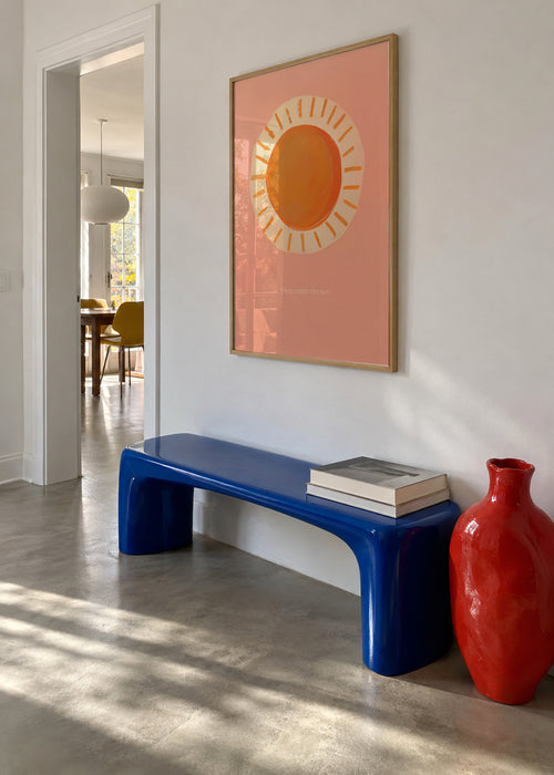 Here comes the sun - Framed poster in an interior