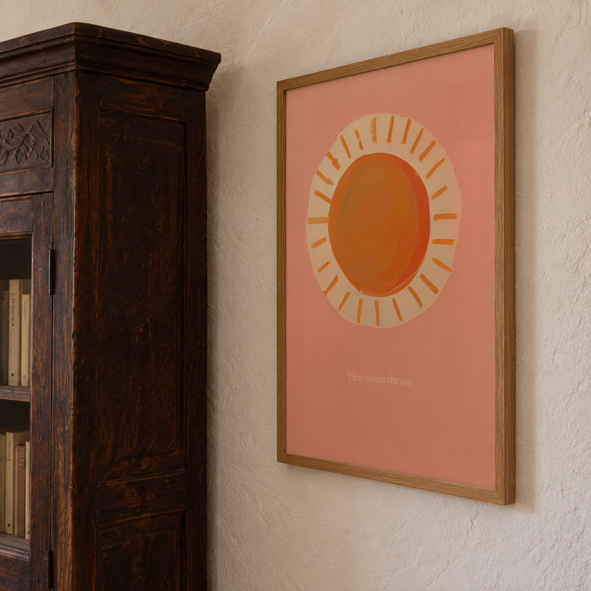 Here comes the sun - Framed poster detail