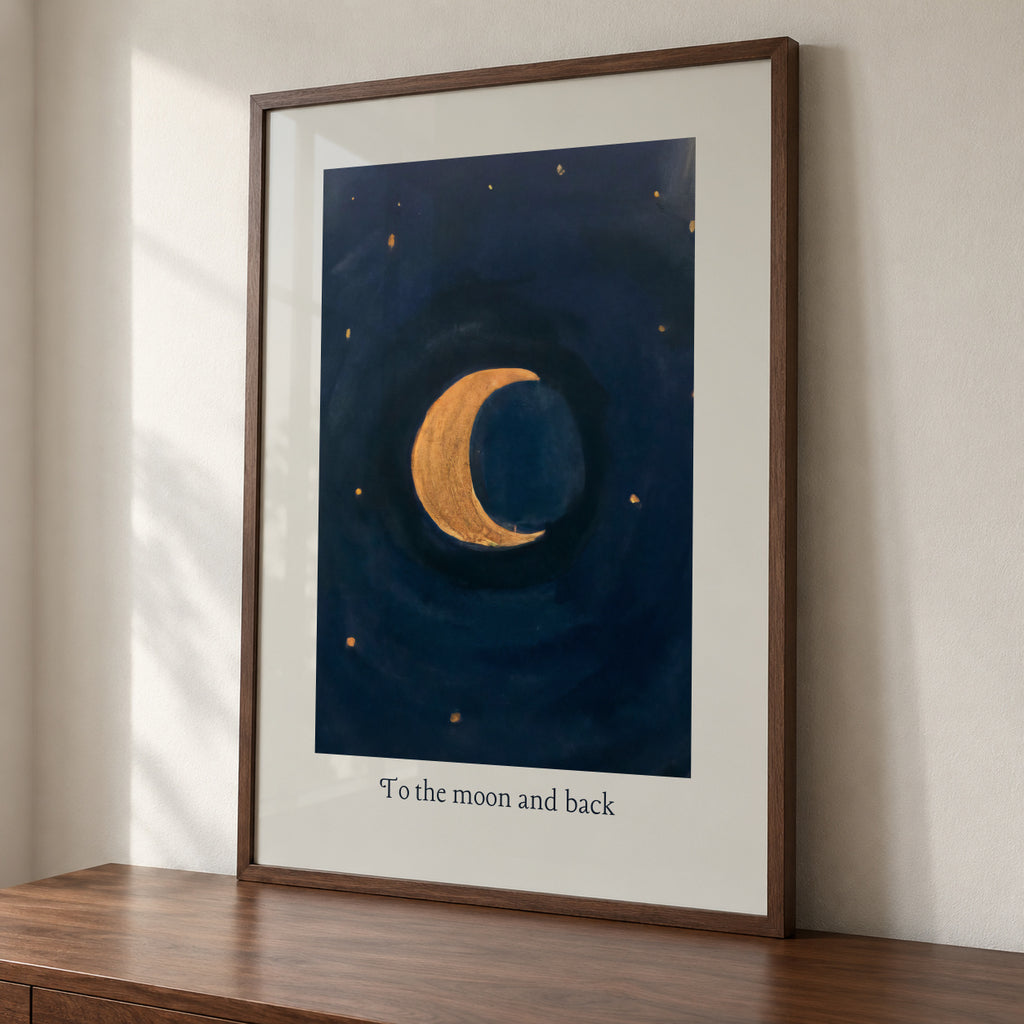 To the moon and back - Framed poster detail