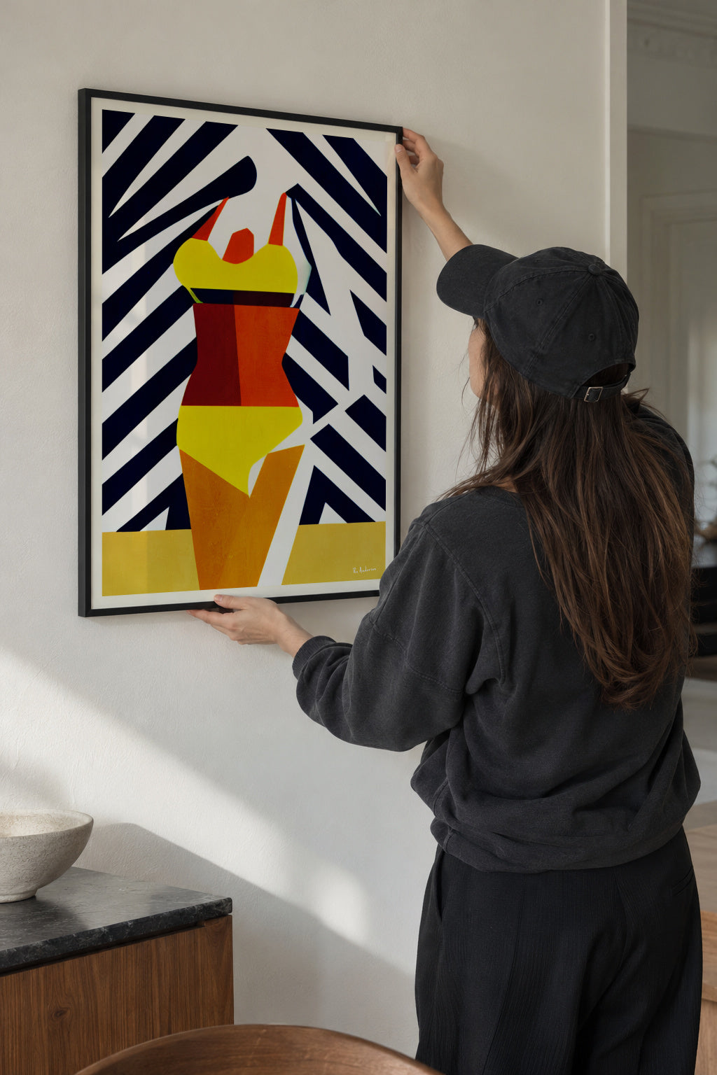 Bikini Sunshine Days - Framed poster in an interior