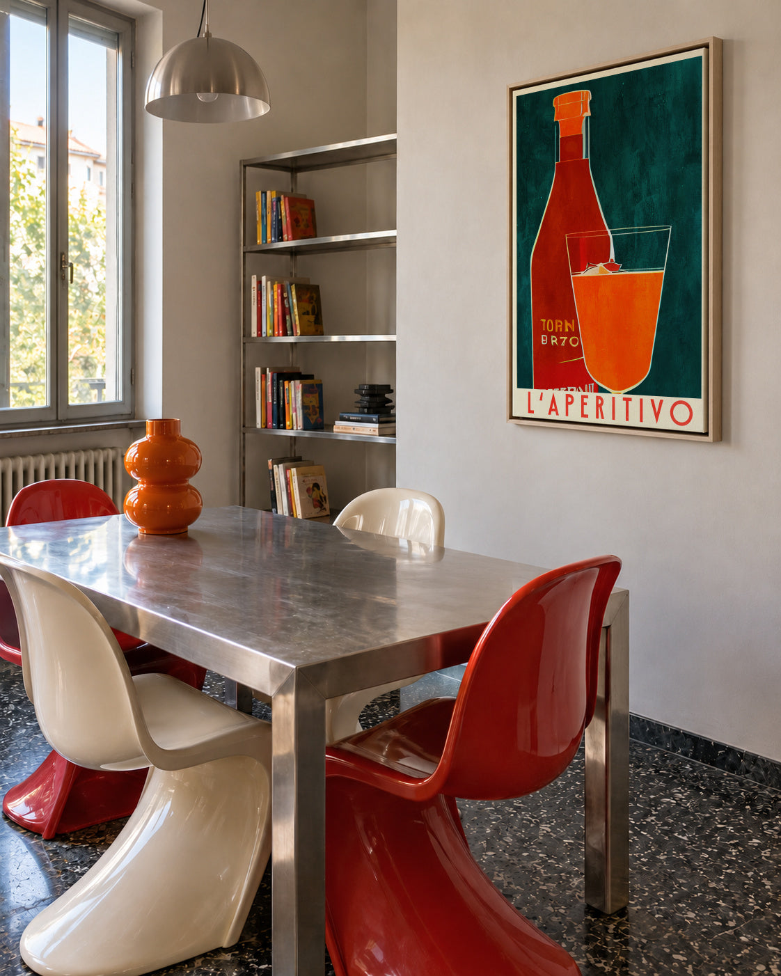 L'Aperitivo - Framed canvas in an interior