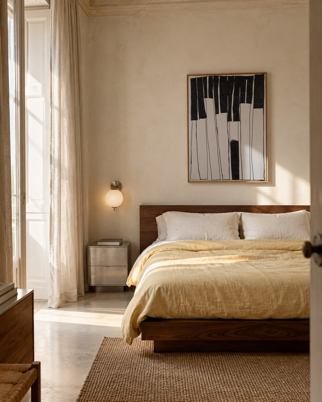 Notes llargues del piano - Pol Martínez - Framed canvas in an interior