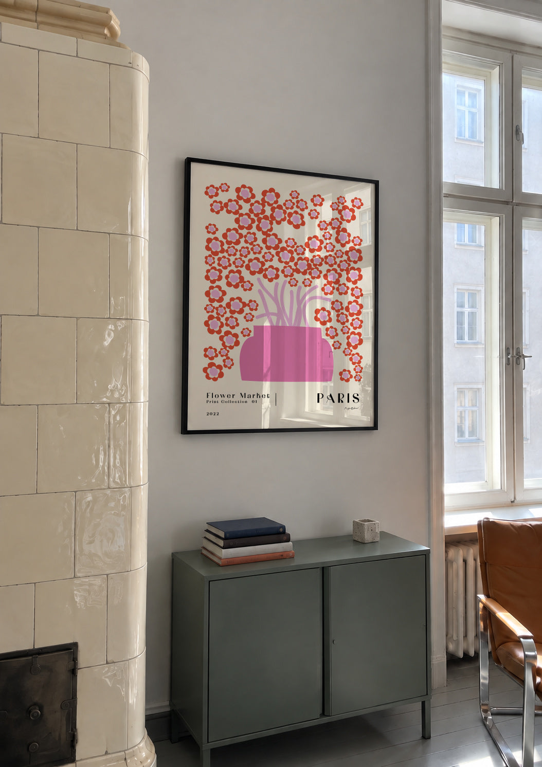 Flower Market. Paris - Framed poster in an interior