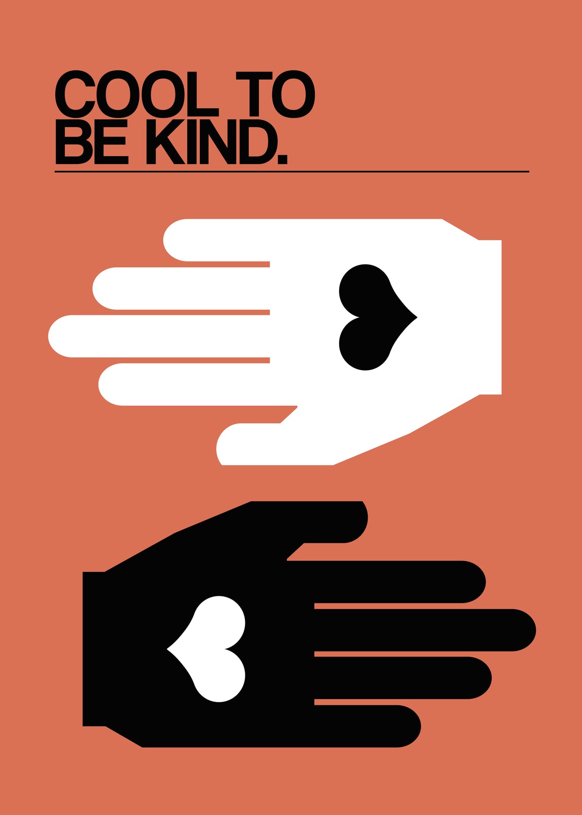 Cool To Be Kind Salmon - Unframed art print