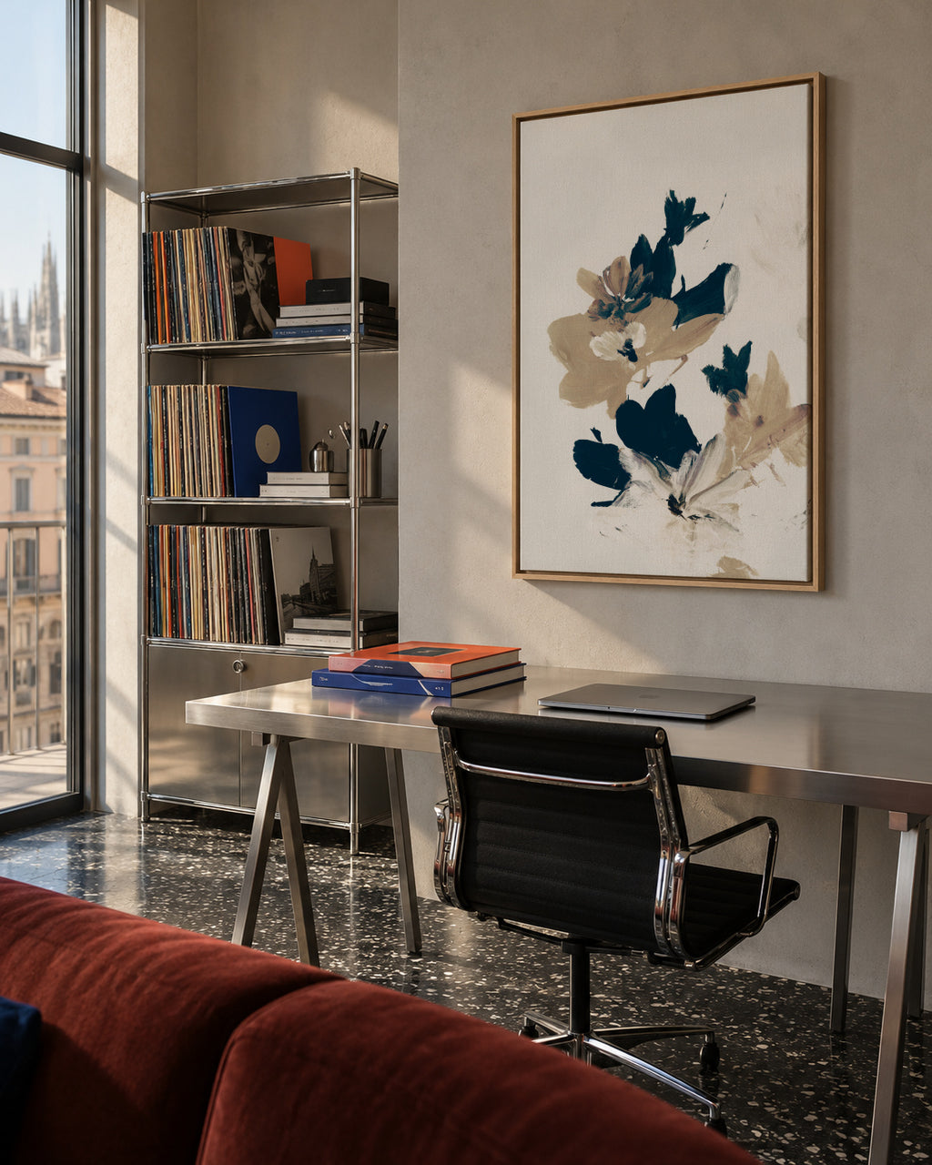 Summer View - Framed canvas in an interior