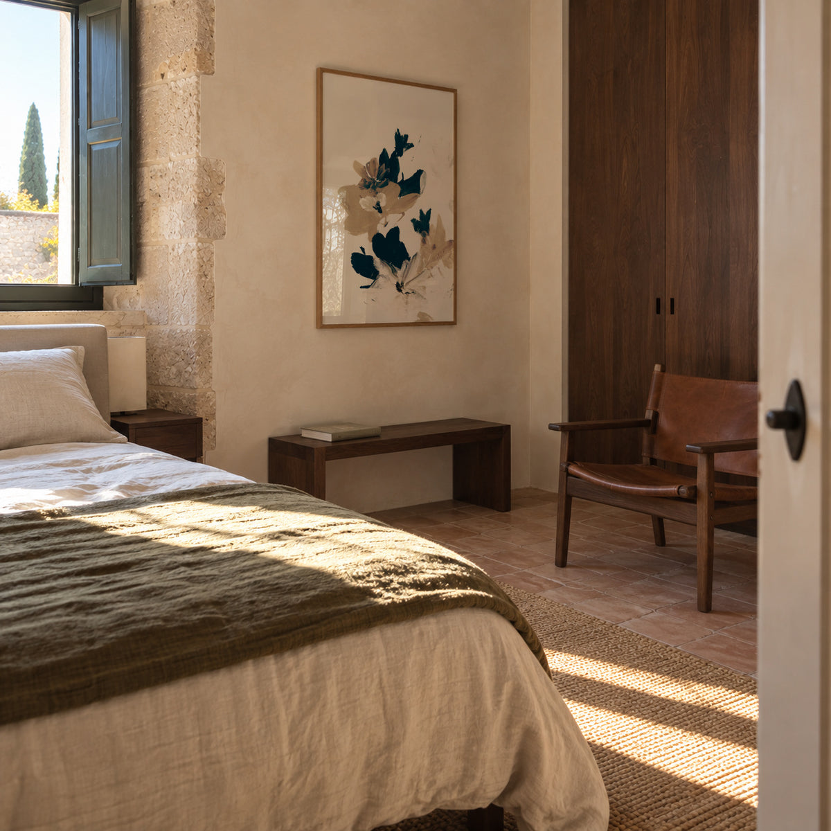Summer View - Framed poster in an interior