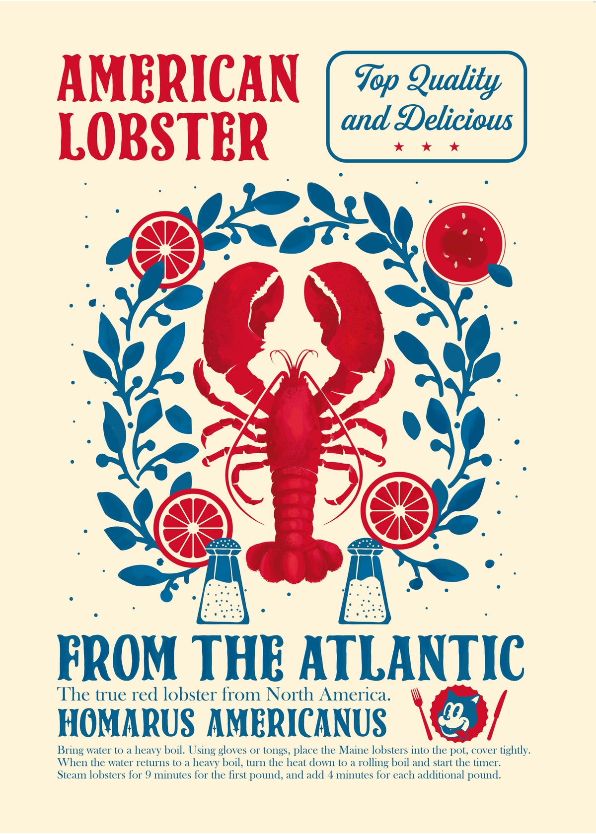 Lobster kitchen print - Unframed art print