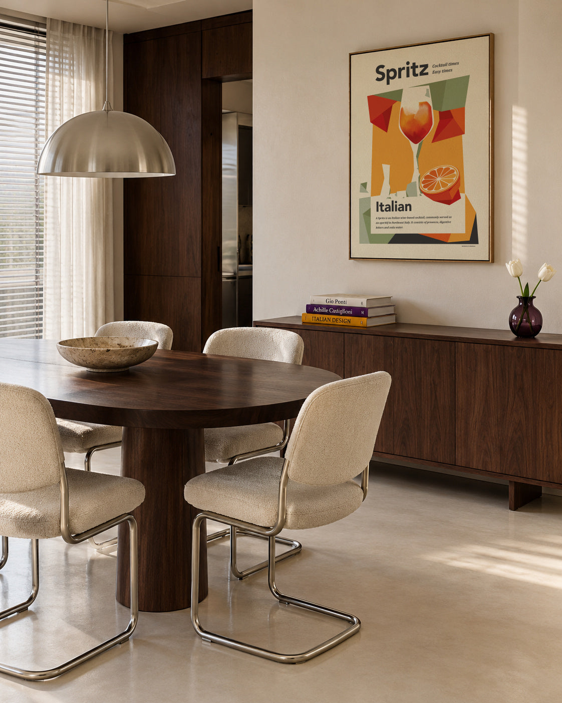 Aperol spritz print - Framed canvas in an interior