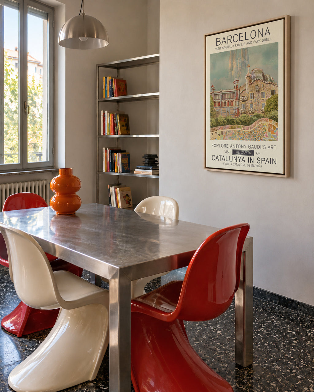 Barcelona print - Framed canvas in an interior