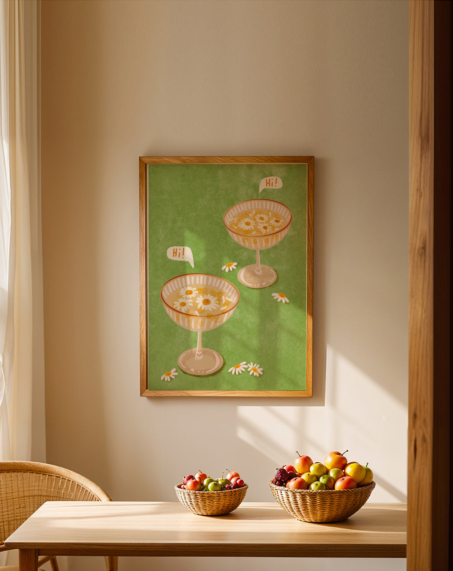 Hi - Framed poster in an interior