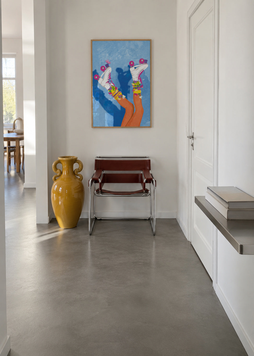 Skate like a Girl - Framed poster in an interior