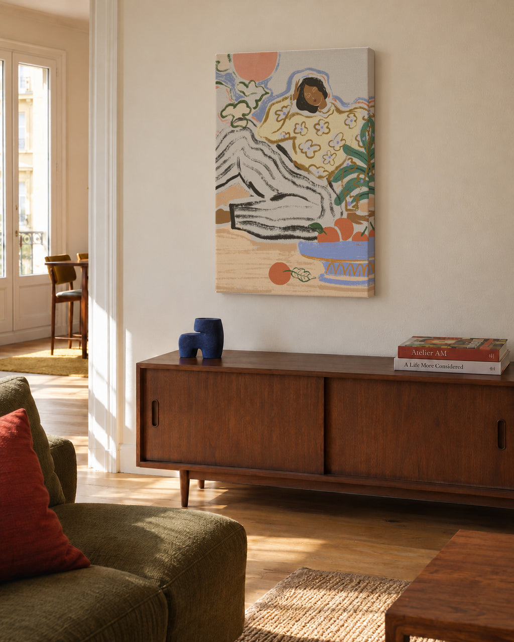 Lazydays - Unframed canvas in an interior