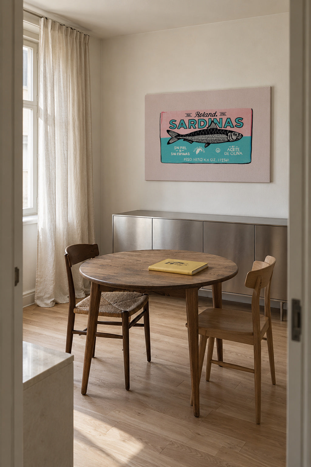 Roland Sardinas - Unframed canvas in an interior