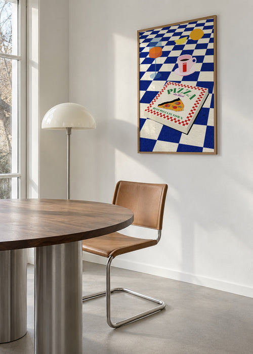 The Italian Menu - Framed poster in an interior