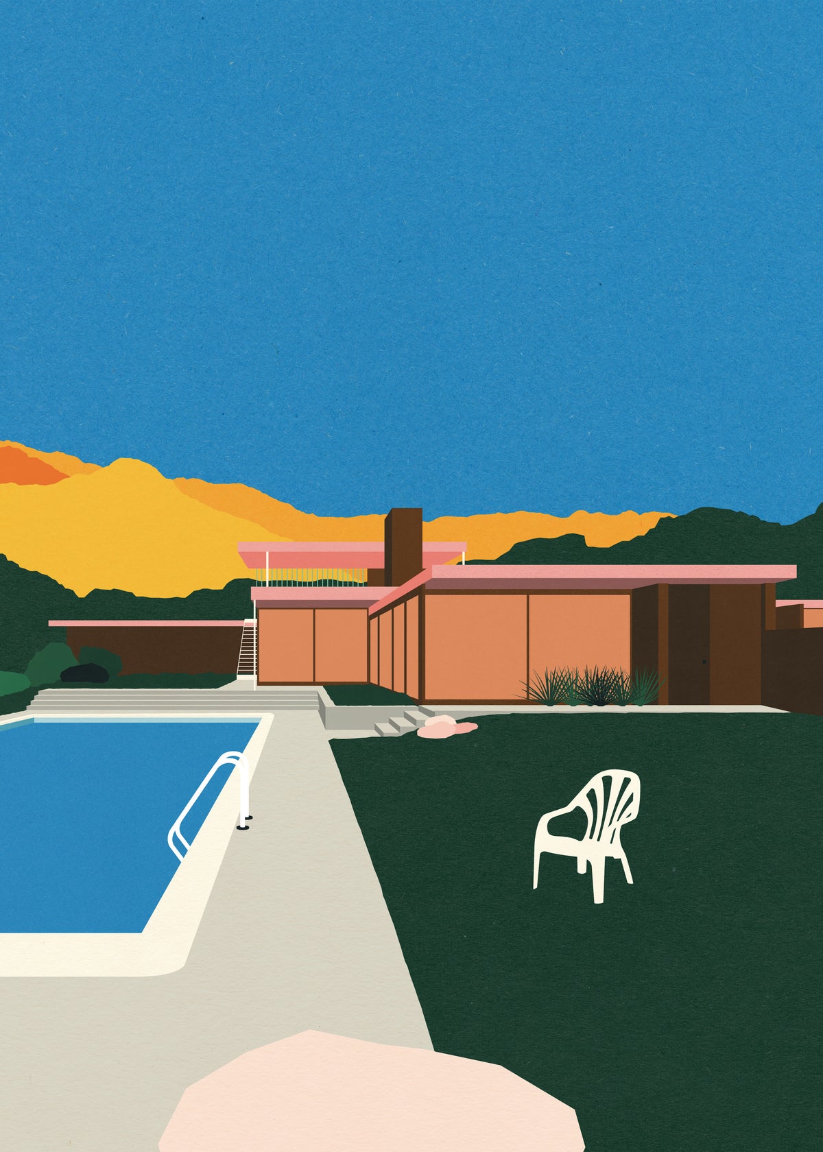 Kaufmann Desert House Poolside - Unframed art print
