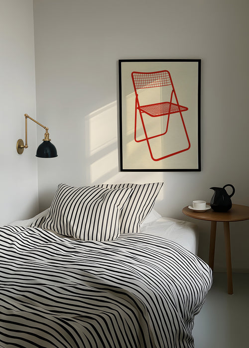 Ted Net Chair Red - Framed poster in an interior