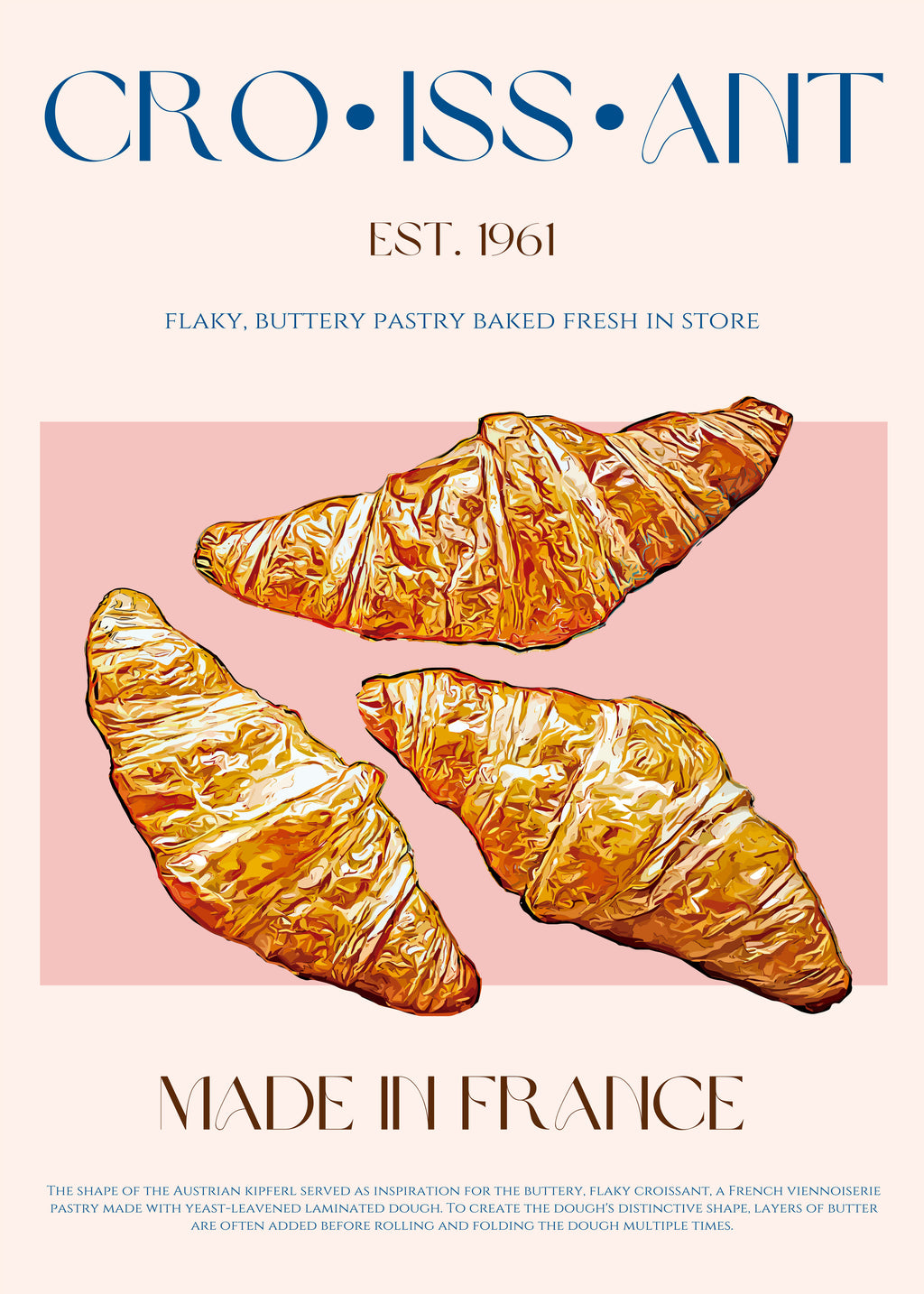 Croissant Print - Unframed art print